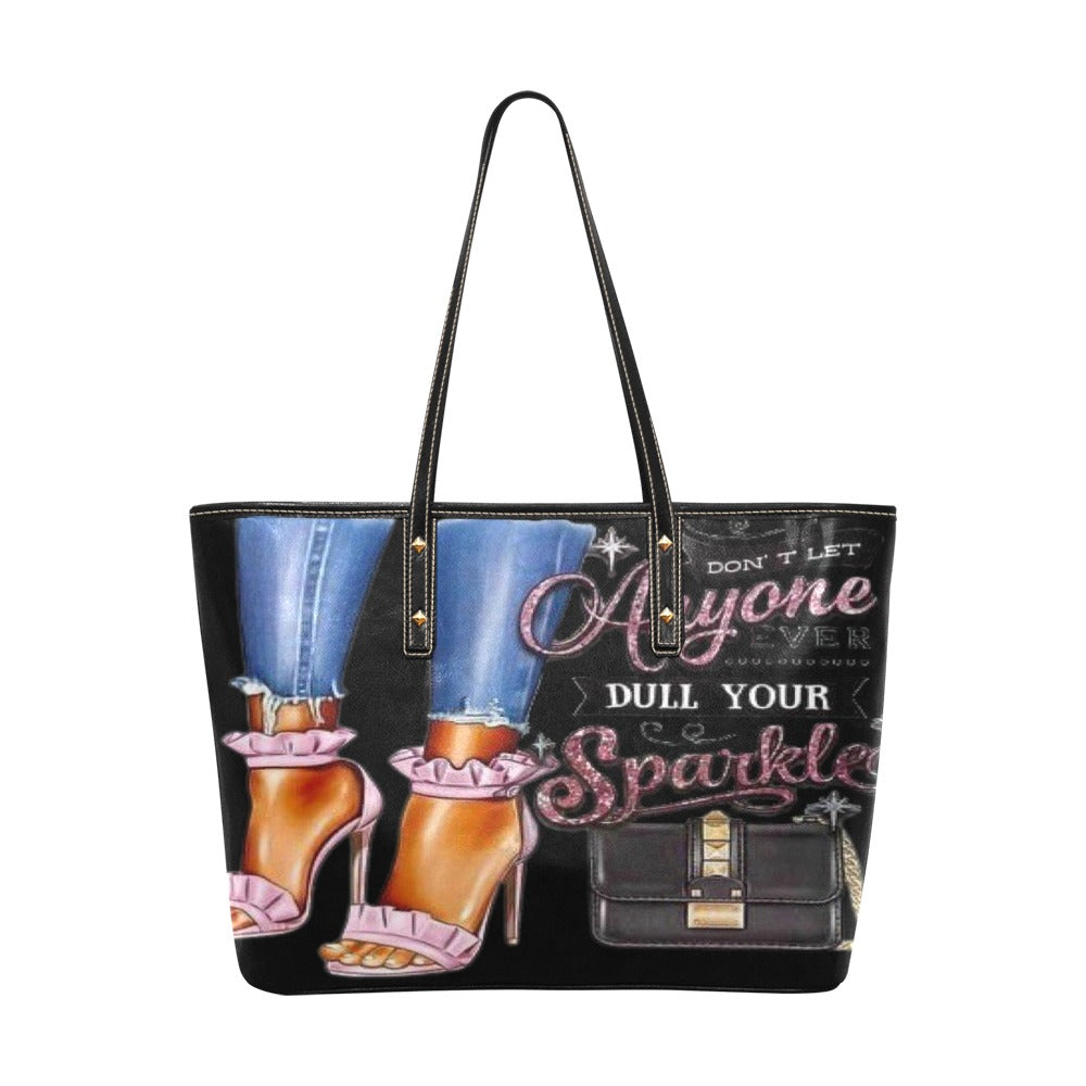 Chic leather Tote-Sparkle