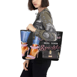 Chic leather Tote-Sparkle