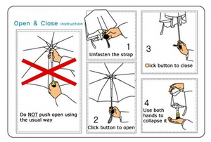 Auto-Foldable Bubble Gum Girl Umbrella